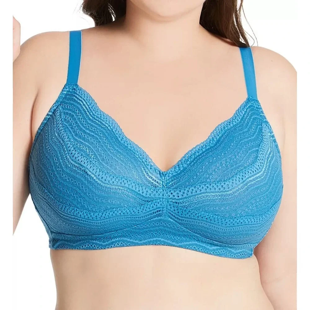 Cosabella Dolce Curvy Bralette Malawi Blue Lace Wireless Bra Size M